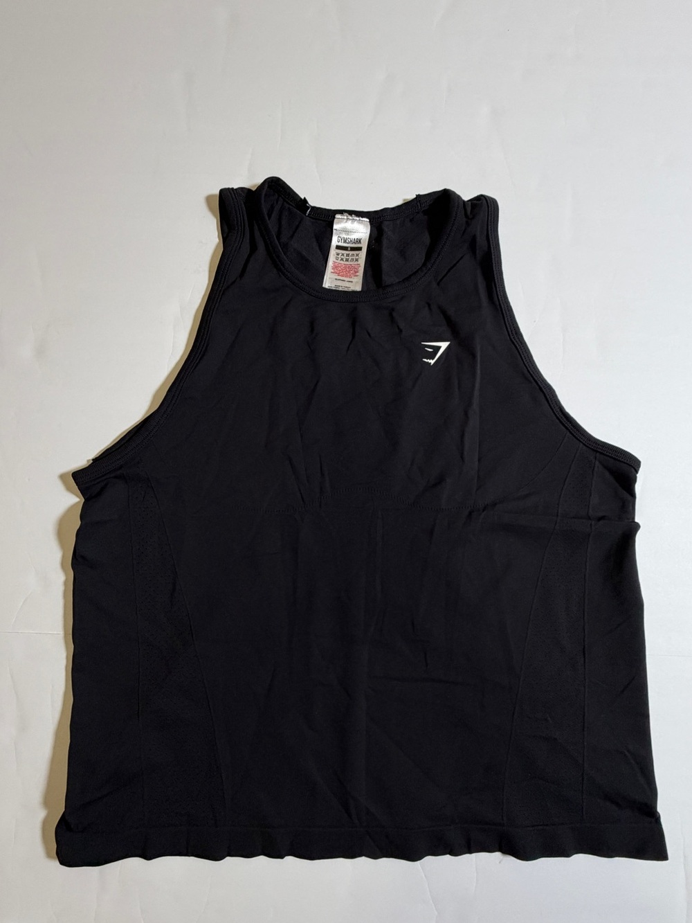 Gymshark Black Performance Tank with Logo